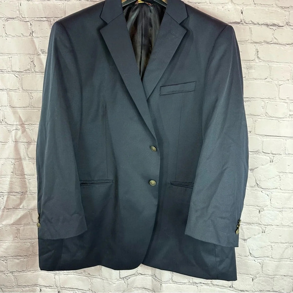 cianni cellini charles 2B navy wool blazer sports coat jacket sz 54R - Picture 1 of 7